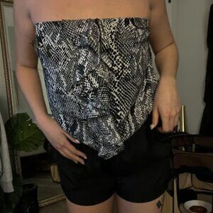 Express Strapless Printed Romper – XS (Fits Like Small)